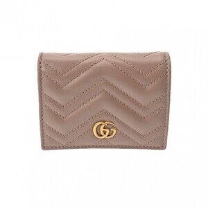 Gucci GG Marmont Beige Leather Bifold Wallet